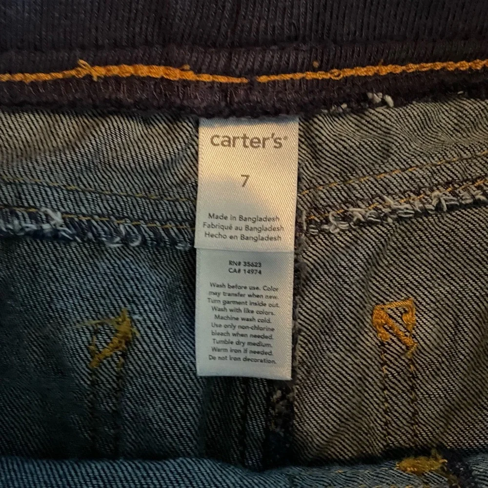 Carters Pull On Jeans With Drawstring Boys Size 7 EUC Like New